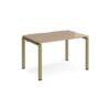 Adapt single desk 1200mm x 800mm - green frame Kendal Oak Top - E128-GN-KO