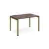 Adapt single desk 1200mm x 800mm - green frame Walnut top - E128-GN-W