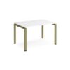 Adapt single desk 1200mm x 800mm - green frame White Top - E128-GN-WH