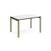 Adapt single desk 1200mm x 800mm - green frame White Top black edge - E128-GN-WK