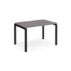 Adapt single desk 1200mm x 800mm - black frame Grey Oak Top - E128-K-GO