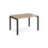 Adapt single desk 1200mm x 800mm - black frame Kendal Oak Top - E128-K-KO