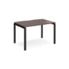 Adapt single desk 1200mm x 800mm - black frame Walnut top - E128-K-W