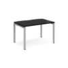 Adapt single desk 1200mm x 800mm - silver frame black top - E128-S-BK