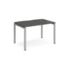 Adapt single desk 1200mm x 800mm - silver frame storm grey top - E128-S-OG