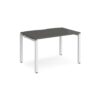 Adapt single desk 1200mm x 800mm - white frame storm grey top - E128-WH-OG