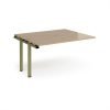 Adapt add on unit single 1400mm x 1200mm - green frame Kendal Oak Top - E1412-AB-GN-KO