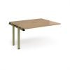 Adapt add on unit single 1400mm x 1200mm - green frame Oak Top - E1412-AB-GN-O