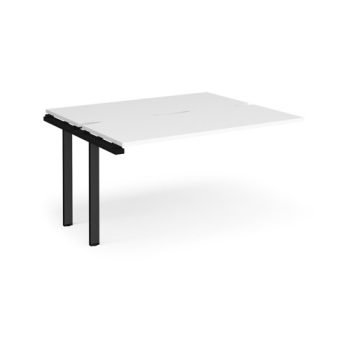 Adapt add on unit single 1400mm x 1200mm - black frame White Top - E1412-AB-K-WH