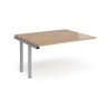 Adapt add on units back to back 1400mm x 1200mm - silver frame Beech top - E1412-AB-S-B