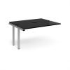 Adapt add on unit single 1400mm x 1200mm - silver frame black top - E1412-AB-S-BK