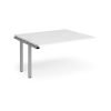 Adapt add on units back to back 1400mm x 1200mm - silver frame White Top - E1412-AB-S-WH