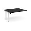 Adapt add on unit single 1400mm x 1200mm - white frame black top - E1412-AB-WH-BK