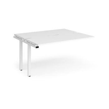 Adapt add on units back to back 1400mm x 1200mm - white frame White Top - E1412-AB-WH-WH
