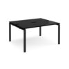 Adapt back to back desks 1400mm x 1200mm - black frame black top - E1412-K-BK