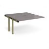 Adapt add on unit single 1400mm x 1600mm - green frame Grey Oak Top - E1416-AB-GN-GO