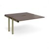 Adapt add on unit single 1400mm x 1600mm - green frame Walnut top - E1416-AB-GN-W