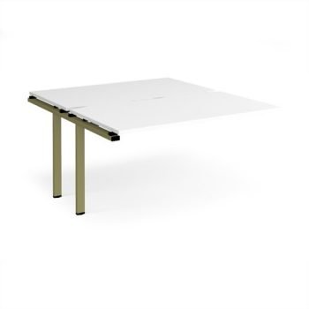 Adapt add on unit single 1400mm x 1600mm - green frame White Top - E1416-AB-GN-WH