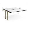 Adapt add on unit single 1400mm x 1600mm - green frame White Top black edge - E1416-AB-GN-WK