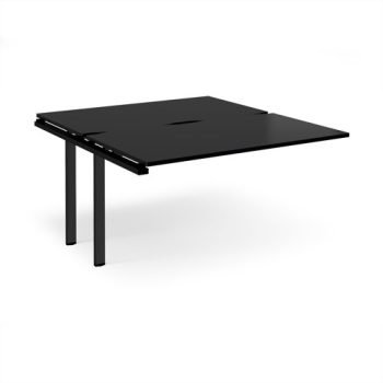 Adapt add on unit single 1400mm x 1600mm - black frame black top - E1416-AB-K-BK