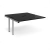 Adapt add on unit single 1400mm x 1600mm - silver frame black top - E1416-AB-S-BK