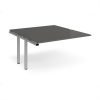 Adapt add on unit single 1400mm x 1600mm - silver frame storm grey top - E1416-AB-S-OG