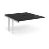 Adapt add on unit single 1400mm x 1600mm - white frame black top - E1416-AB-WH-BK