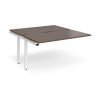 Adapt add on units back to back 1400mm x 1600mm - white frame Walnut top - E1416-AB-WH-W