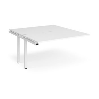 Adapt add on units back to back 1400mm x 1600mm - white frame White Top - E1416-AB-WH-WH