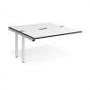 Adapt add on unit single 1400mm x 1600mm - white frame White Top black edge - E1416-AB-WH-WK