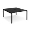 Adapt back to back desks 1400mm x 1600mm - black frame black top - E1416-K-BK