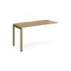 Adapt add on unit single 1400mm x 600mm - green frame Oak Top - E146-AB-GN-O