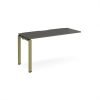 Adapt add on unit single 1400mm x 600mm - green frame storm grey top - E146-AB-GN-OG