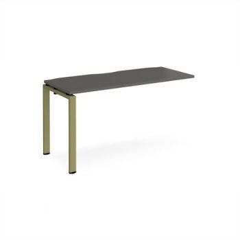 Adapt add on unit single 1400mm x 600mm - green frame storm grey top - E146-AB-GN-OG