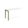 Adapt add on unit single 1400mm x 600mm - green frame White Top - E146-AB-GN-WH