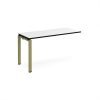Adapt add on unit single 1400mm x 600mm - green frame White Top black edge - E146-AB-GN-WK