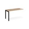 Adapt add on unit single 1400mm x 600mm - black frame Beech top - E146-AB-K-B