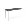 Adapt add on unit single 1400mm x 600mm - white frame storm grey top - E146-AB-WH-OG