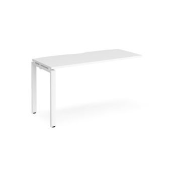 Adapt add on unit single 1400mm x 600mm - white frame White Top - E146-AB-WH-WH