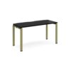 Adapt single desk 1400mm x 600mm - green frame black top - E146-GN-BK