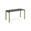 Adapt single desk 1400mm x 600mm - green frame storm grey top - E146-GN-OG