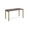 Adapt single desk 1400mm x 600mm - green frame Walnut top - E146-GN-W