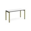 Adapt single desk 1400mm x 600mm - green frame White Top black edge - E146-GN-WK