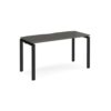 Adapt single desk 1400mm x 600mm - black frame storm grey top - E146-K-OG