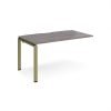 Adapt add on unit single 1400mm x 800mm - green frame Grey Oak Top - E148-AB-GN-GO