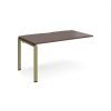 Adapt add on unit single 1400mm x 800mm - green frame Walnut top - E148-AB-GN-W