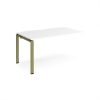 Adapt add on unit single 1400mm x 800mm - green frame White Top - E148-AB-GN-WH