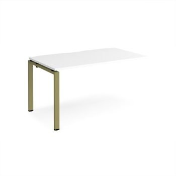 Adapt add on unit single 1400mm x 800mm - green frame White Top - E148-AB-GN-WH