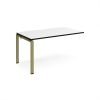 Adapt add on unit single 1400mm x 800mm - green frame White Top black edge - E148-AB-GN-WK