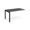 Adapt add on unit single 1400mm x 800mm - black frame storm grey top - E148-AB-K-OG